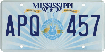 MS license plate APQ457