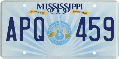 MS license plate APQ459