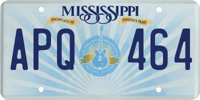 MS license plate APQ464