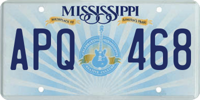 MS license plate APQ468