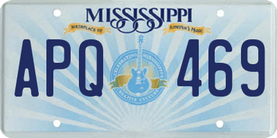 MS license plate APQ469