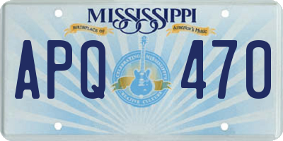 MS license plate APQ470