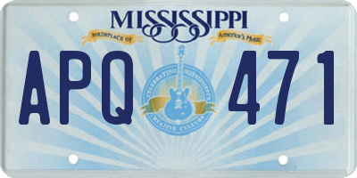 MS license plate APQ471
