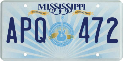 MS license plate APQ472