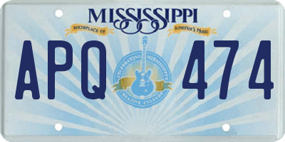 MS license plate APQ474