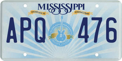 MS license plate APQ476