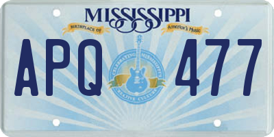 MS license plate APQ477