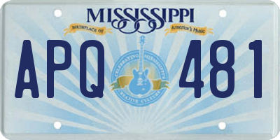 MS license plate APQ481
