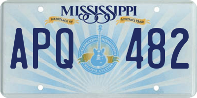 MS license plate APQ482