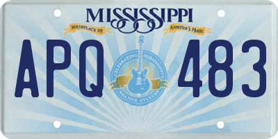 MS license plate APQ483