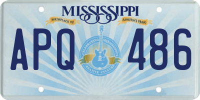 MS license plate APQ486
