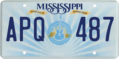 MS license plate APQ487