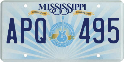 MS license plate APQ495