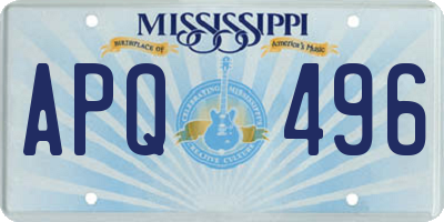 MS license plate APQ496