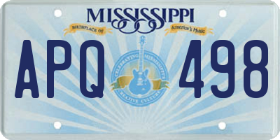 MS license plate APQ498