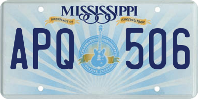 MS license plate APQ506