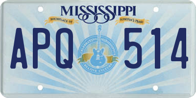 MS license plate APQ514