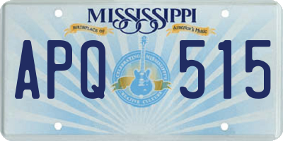 MS license plate APQ515