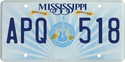 MS license plate APQ518