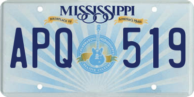 MS license plate APQ519