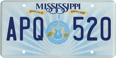 MS license plate APQ520