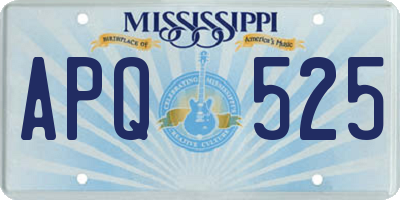 MS license plate APQ525
