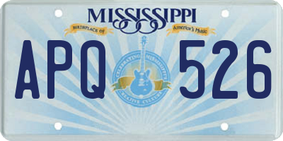 MS license plate APQ526