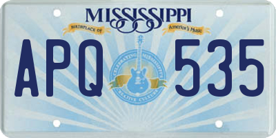 MS license plate APQ535