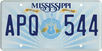 MS license plate APQ544
