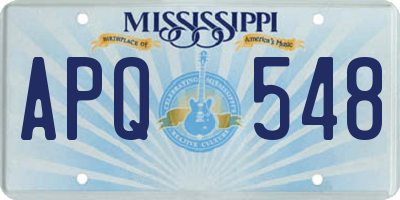 MS license plate APQ548