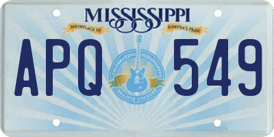 MS license plate APQ549