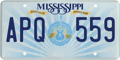 MS license plate APQ559