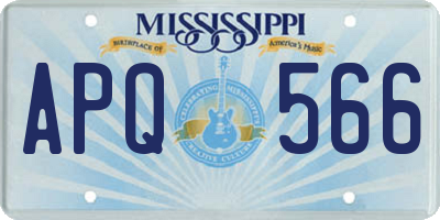 MS license plate APQ566