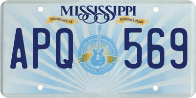 MS license plate APQ569