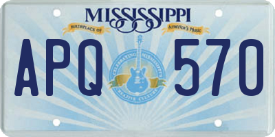MS license plate APQ570
