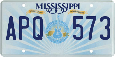 MS license plate APQ573
