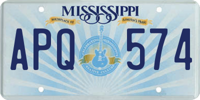 MS license plate APQ574