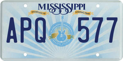 MS license plate APQ577