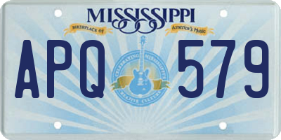 MS license plate APQ579