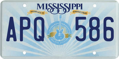 MS license plate APQ586