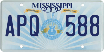 MS license plate APQ588