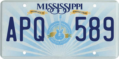 MS license plate APQ589