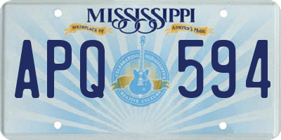 MS license plate APQ594