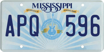 MS license plate APQ596