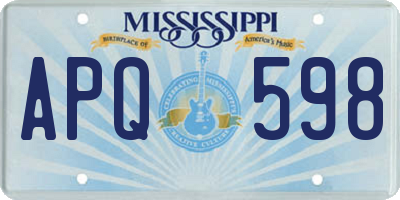 MS license plate APQ598