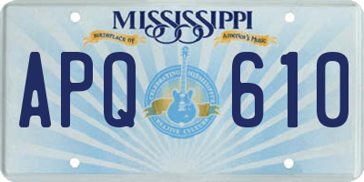 MS license plate APQ610