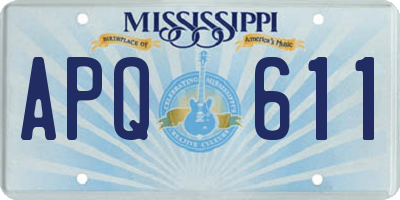 MS license plate APQ611