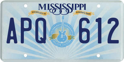 MS license plate APQ612