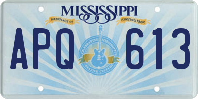 MS license plate APQ613