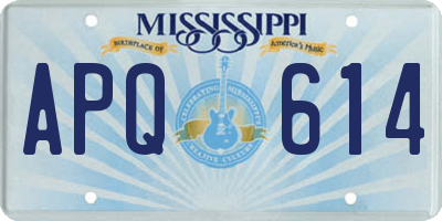 MS license plate APQ614